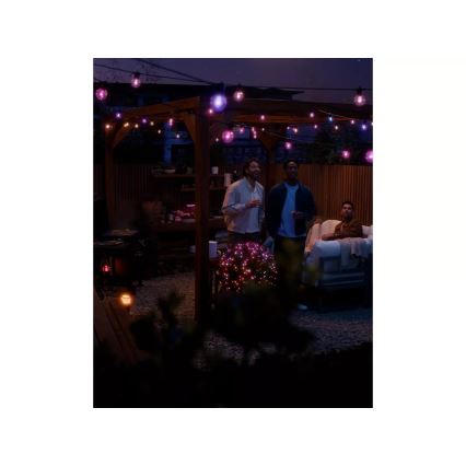 Philips - LED RGBW dimbaar buitenlichtsnoer Hue FESTAVIA 10xLED 7m IP65