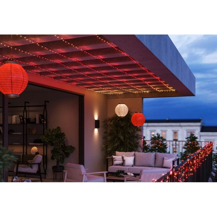 Philips - LED RGBW Dimbaar buitenshuis ketting HUE WHITE AND COLOR AMBIANCE 250xLED 24,4 m 2000-6500K IP54