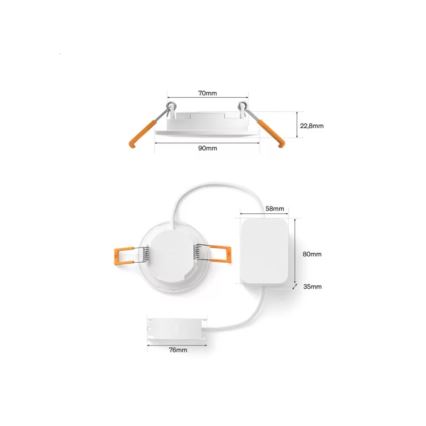 Philips - LED RGBW dimbare badkamer inbouwspot Hue SLIM LED/8,3W/230V 1000-20000K wit IP44