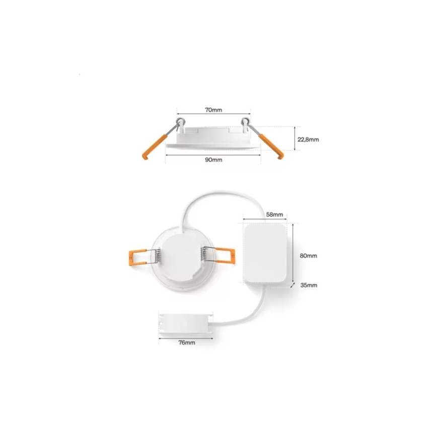 Philips - LED RGBW dimbare badkamer inbouwspot Hue SLIM LED/8,3W/230V 1000-20000K wit IP44