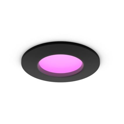 Philips - LED RGBW Dimbare en hangende badkamer verlichting Hue SLIM LED/8,3W/230V 2000-6500K IP44 zwart