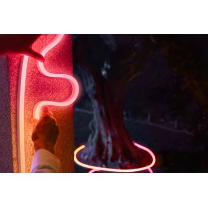 Philips - LED RGBW dimbare buitenstrip Hue NEON 10 m LED/30 W/230 V 2200–6500 K IP67