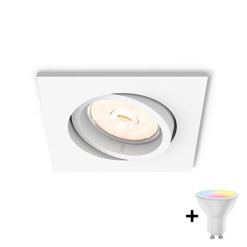 Philips - LED RGBW dimbare inbouwspot DONEGAL 1xGU10/4,8W/230V + afstandsbediening