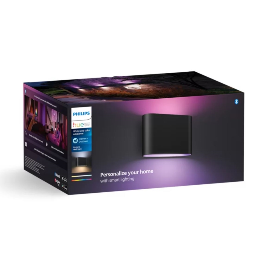 Philips - LED RGBW Dimbare wandlamp voor buiten Hue DYMERA 2xLED/10,2W/230V 2000-6500K IP44