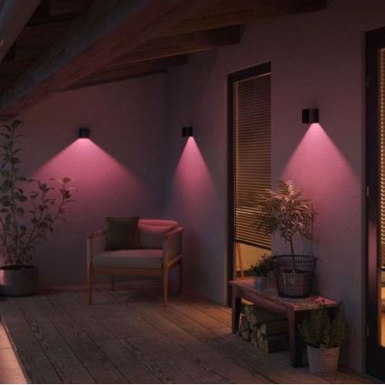 Philips - LED RGBW Dimbare wandlamp voor buiten Hue RESONATE LED/8W/230V 2000–6500K IP44