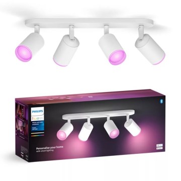 Philips - LED RGBW Dimbare spot Hue FUGATO 4xGU10/4,2W/230V 2000-6500K wit