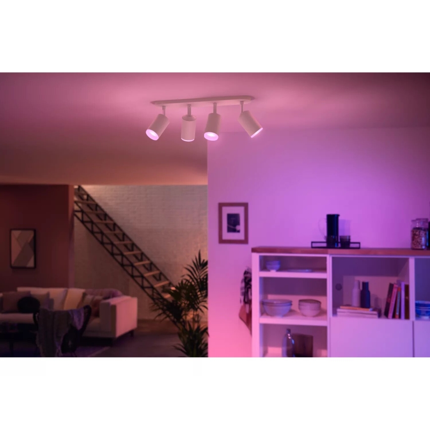 Philips - LED RGBW Dimbare spot Hue FUGATO 4xGU10/4,2W/230V 2000-6500K wit