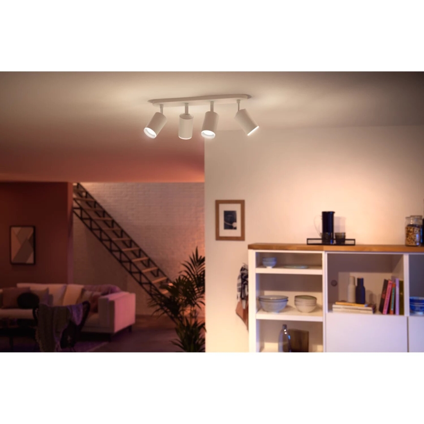 Philips - LED RGBW Dimbare spot Hue FUGATO 4xGU10/4,2W/230V 2000-6500K wit