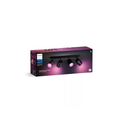 Philips - LED RGBW Dimbare spot Hue FUGATO 4xGU10/4,2W/230V 2000-6500K zwart