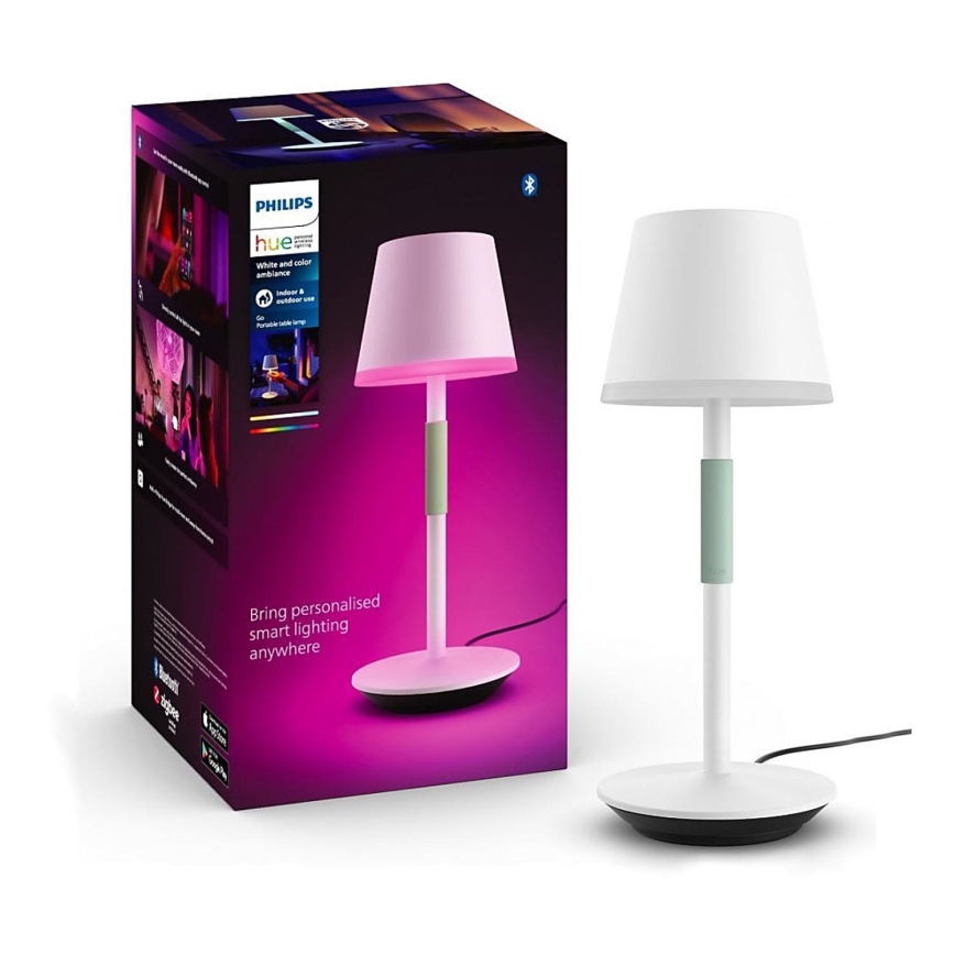 Philips - LED RGBW Dimbare touch buitenlamp Hue GO LED/6,2W/230V 2000-6500K IP54