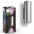 Philips - LED RGBW Dimbare wandlamp voor buiten Hue APPEAR 2xLED/8W/230V IP44