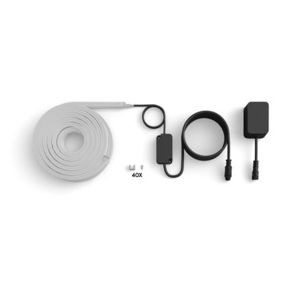 Philips - Ruban d'extérieur LED RGBW Hue NEON 10 m, dimmable, 30 W, 230 V, 2200–6500 K, IP67