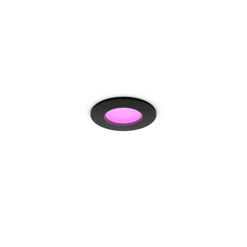 Philips - LED RGBW dimmable spot encastré pour salle de bains Hue SLIM LED/8,3W/230V 1000-20000K noir P44