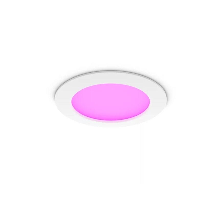 Philips - Plafonnier encastré LED RGBW dimmable pour salle de bains Hue SLIM LED/12W/230V 1000-20000K blanc IP44