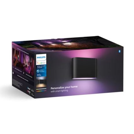 Philips - LED RGBW Applique murale extérieure à intensité variable Hue DYMERA 2xLED/10,2W/230V 2000-6500K IP44
