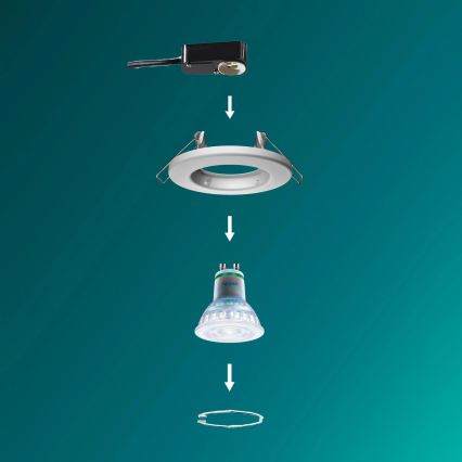 Philips - Spot encastré LED RGBW dimmable PERIDOT 1xGU10/6W/230V blanc + télécommande