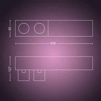 Philips - LED RGBW Spot à intensité variable Hue CENTRIS LED/11W/230V + 2xGU10/5,7W