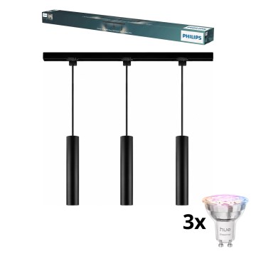 Philips - LED RGBW suspension dimmable sur câble pour système de rails EASYLINK HUE 3xGU10/4,7W/230V 2200-6500K 1m noir
