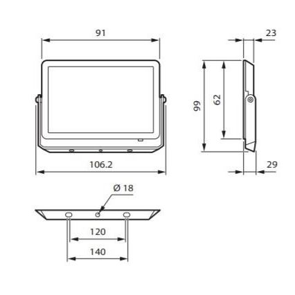 Philips - LED Schijnwerper DECOFLOOD LED/10W/230V IP65