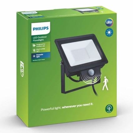 Philips - LED Schijnwerper met Sensor DECOFLOOD LED/20W/230V IP65