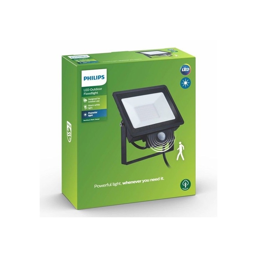 Philips - LED Schijnwerper met Sensor DECOFLOOD LED/20W/230V IP65