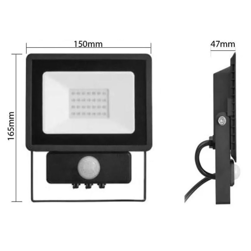 Philips - LED Schijnwerper met Sensor DECOFLOOD LED/20W/230V IP65