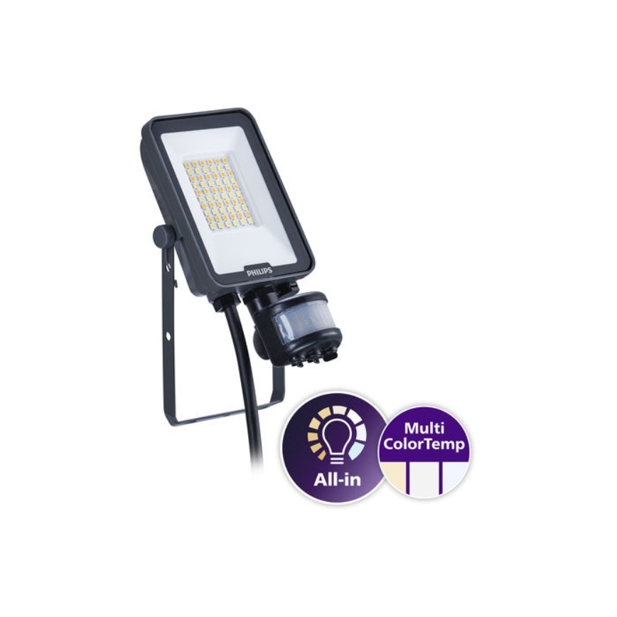 Philips - LED-schijnwerper met bewegings- en schemersensor LEDINAIRE ALL-IN LED/20W/230V 3000/4000/6500K IP65