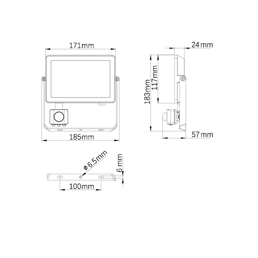 Philips - LED Schijnwerper voor Buiten met Sensor PROJECTLINE LED/30W/230V IP65 3000K