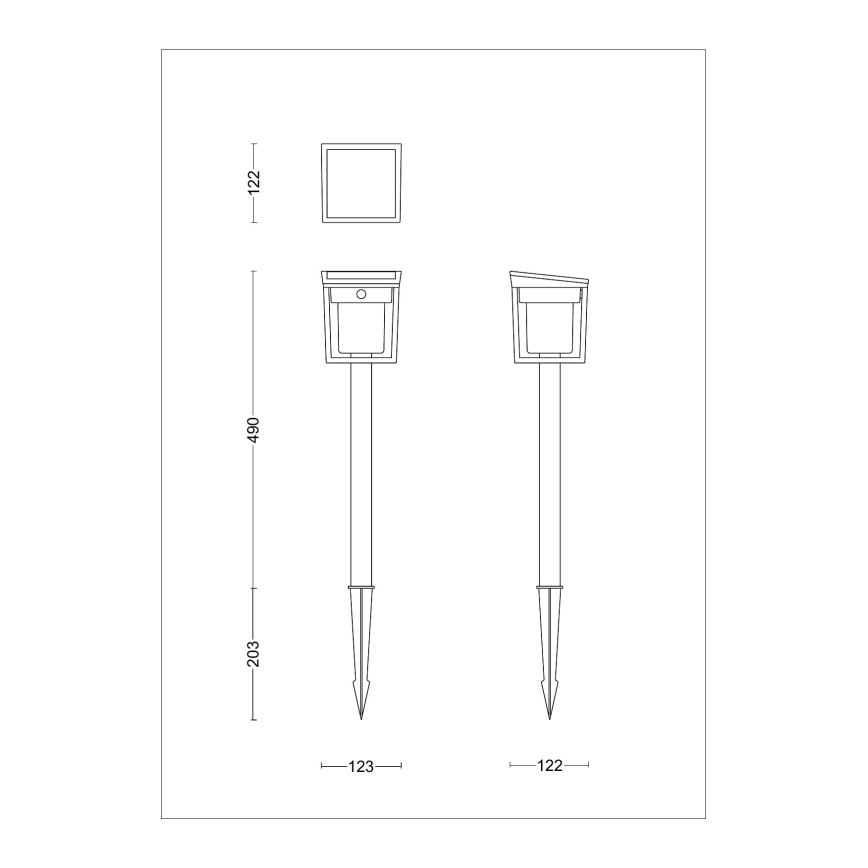 Philips - LED Solar lamp met sensor BLAISE LED/1,5W/3,7V 3000K IP44