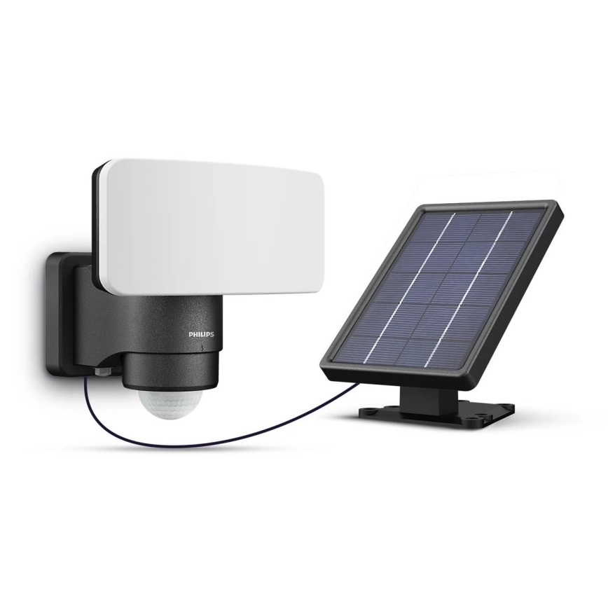 Philips - LED Solar Wandlamp met bewegings- en schemersensor TYLUS LED/6W/3,7V 2600 mAh 3000K IP44