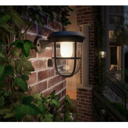 Philips - LED Solar wandlamp met sensor RADII LED/1,3W/3,7V 3000K IP44