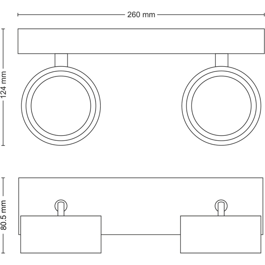 Philips - LED spot 2xLED/5,5W/230V wit