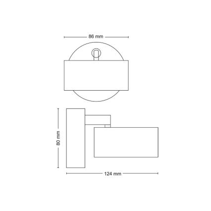 Philips - LED spot LED/5,5W/230V zwart