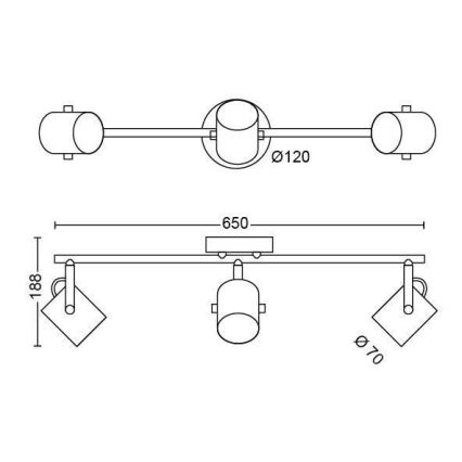 Philips - LED spot SCENE SWITCH BYRE 3xLED/4,3W/230V 2200/2500/2700K