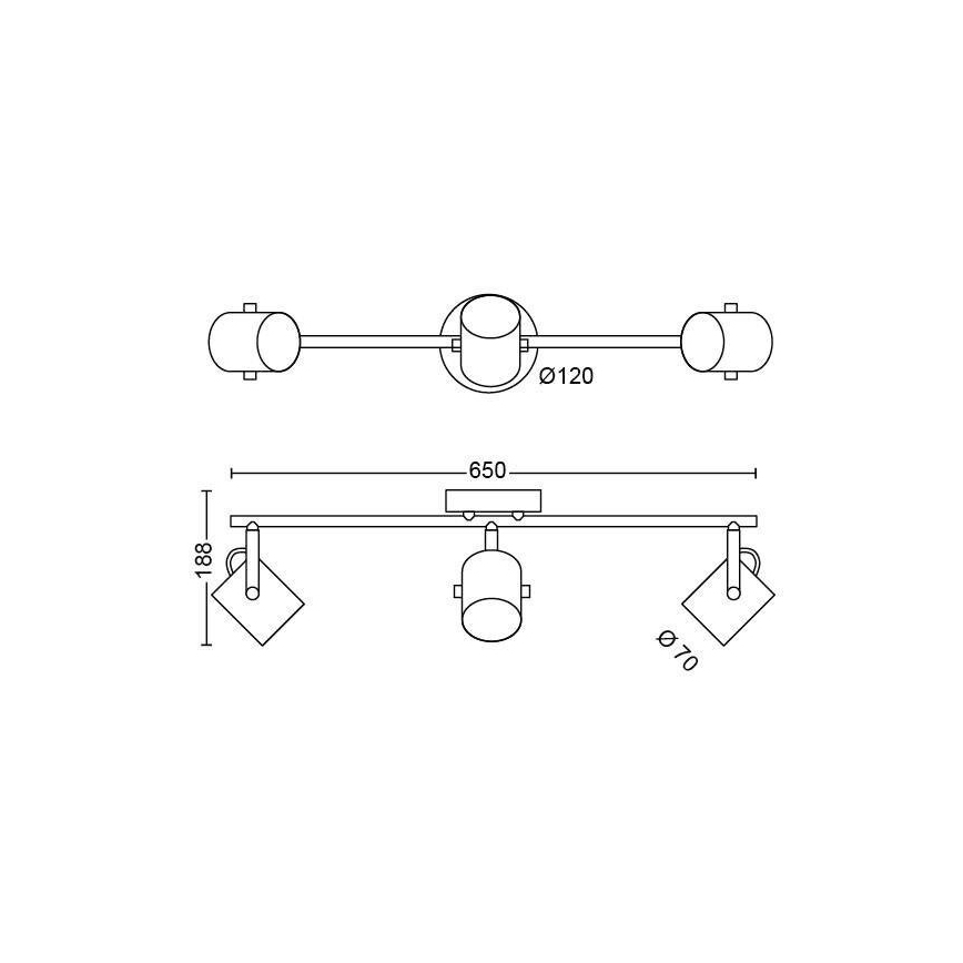 Philips - LED spot SCENE SWITCH BYRE 3xLED/4,3W/230V 2200/2500/2700K
