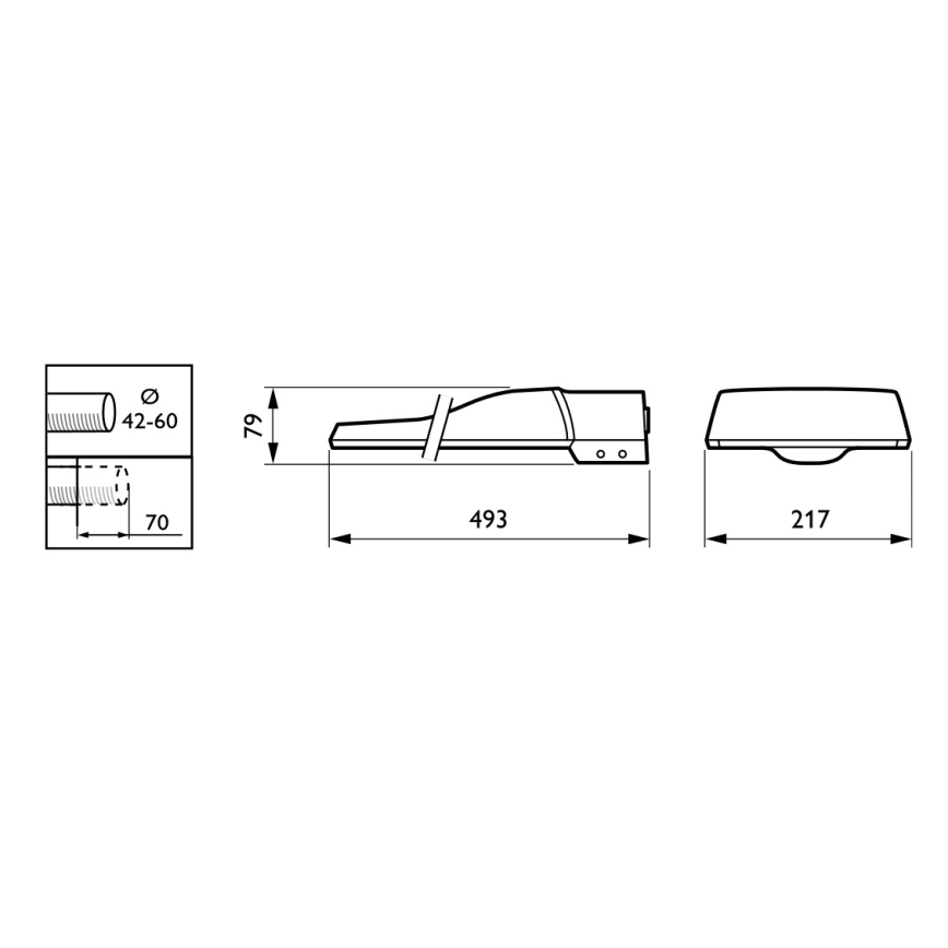 Philips - LED Straatlantaarn CORELINE MALAGA LED/69W/230V 4000K IP65