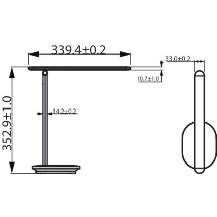 Philips - Dimbaar LED touch tafellampje IVORY LED/5W/5V 3000 mAh 2700/3600/5000K CRI 90