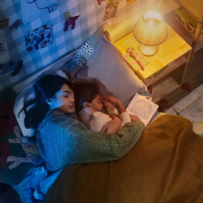 Philips - Ventilateur de plafond LED dimmable OLAS LED/24W/230V Ø 106 cm blanc/marron + télécommande