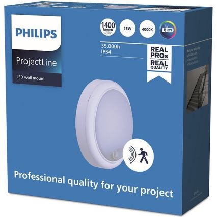 Philips - LED Wandlamp met sensor PROJECTLINE LED/15W/230V IP54