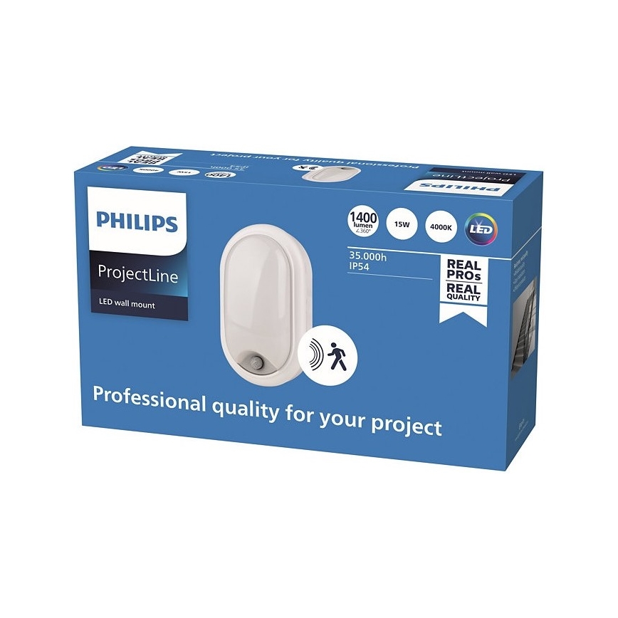 Philips - LED Wandlamp met sensor PROJECTLINE LED/15W/230V IP54