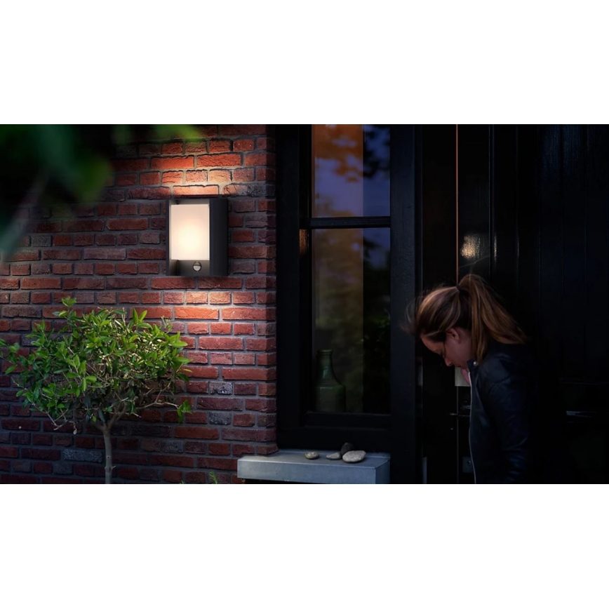 Philips - LED Wandlamp voor buiten met sensor ARBOUR LED/3,8W/230V 2700K IP44