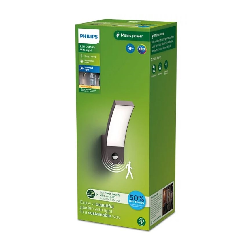 Philips - LED Wandlamp voor buiten met sensor SPLAY LED/3,8W/230V IP44