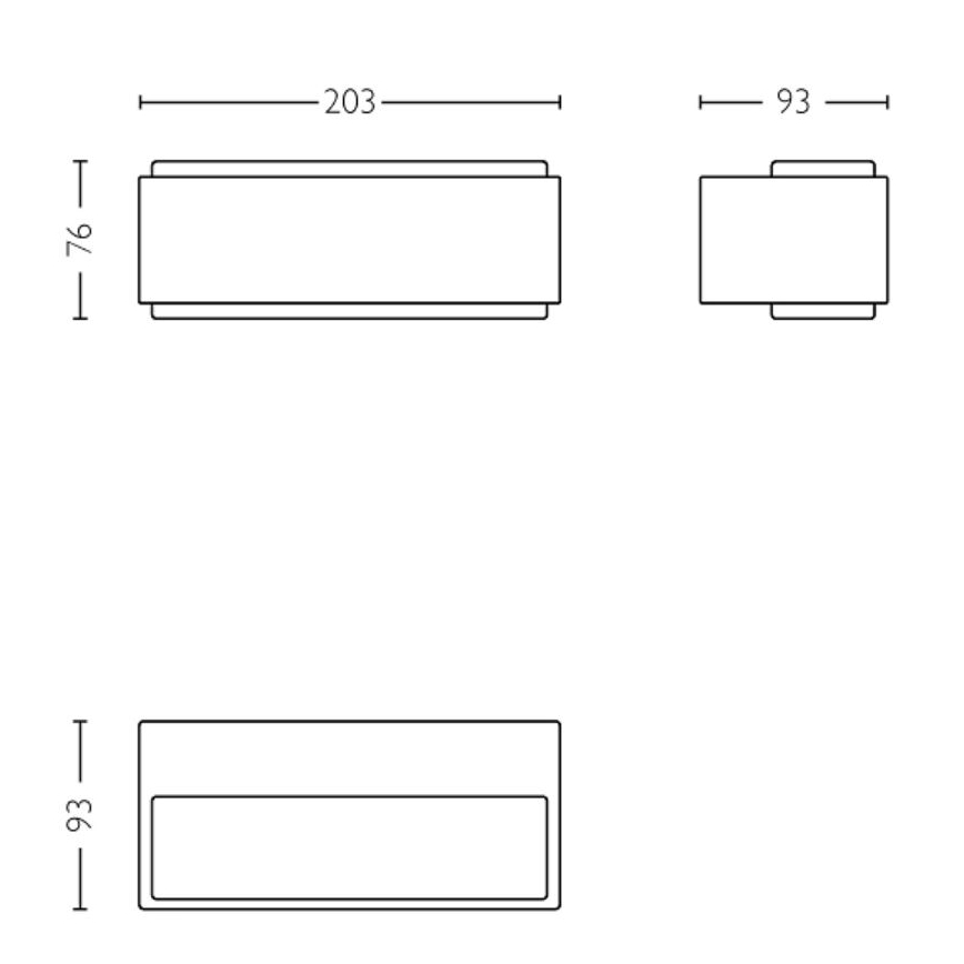 Philips - LED Wandlamp voor buiten STRATOSPHERE LED/3,8W/230V 2700K IP44