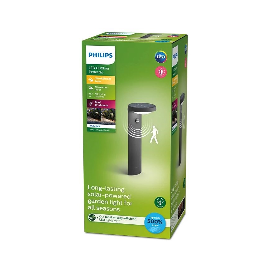 Philips - LED zonne-lamp met bewegings- en schemersensor LED/1,2W/4V 1800 mAh 3000K IP44
