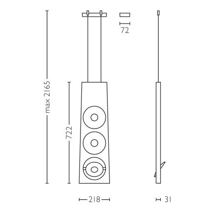 Philips Lirio 40609/31/16 - Suspension LED à intensité variable CIRCULIS 3xLED/13W/230V