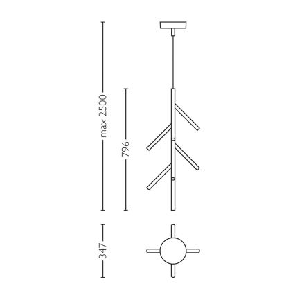 Philips Lirio 40758/11/LI - LED Hanglamp BRANCHES 9xLED/5W