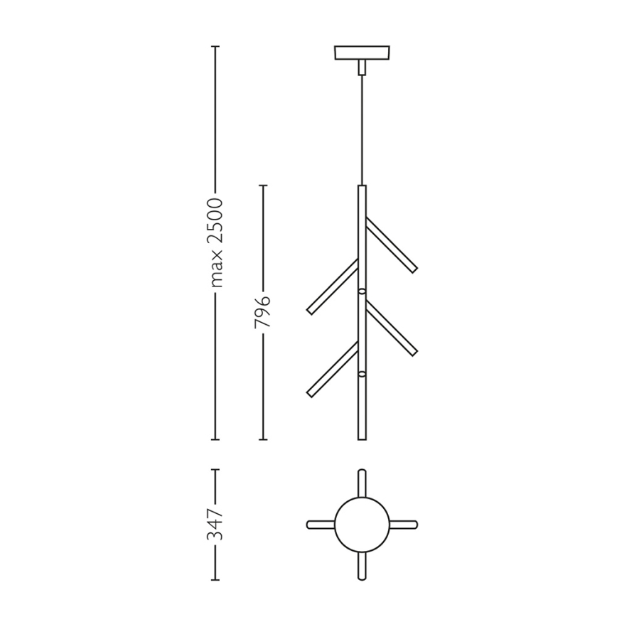 Philips Lirio 40758/11/LI - Suspension LED BRANCHES 9xLED/5W