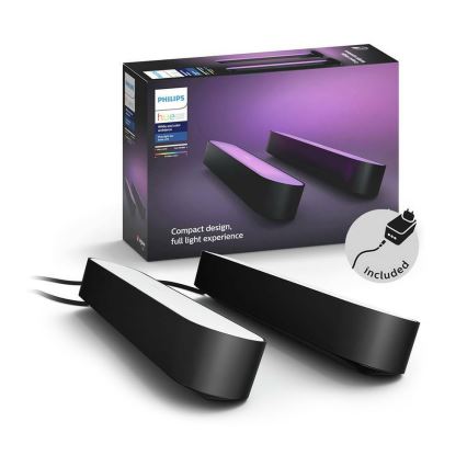 Philips 78202/30/E7 - SET 2x Lampe de table LED RGB intensité modulable HUE WHITE AND COLOR AMBIANCE LED/6W/230V