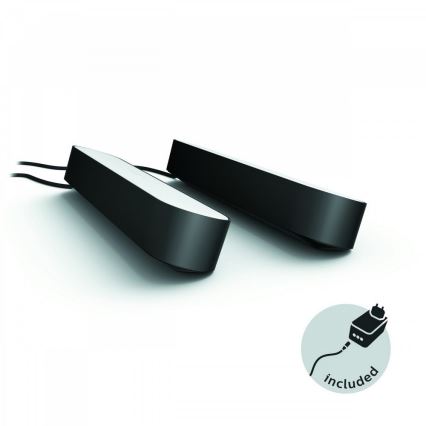 Philips 78202/30/E7 - SET 2x Lampe de table LED RGB intensité modulable HUE WHITE AND COLOR AMBIANCE LED/6W/230V