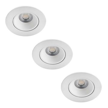 Philips - LOT 3x Éclairage encastrable de salle de bain à intensité variable ABROSA LED/9W/230V IP44